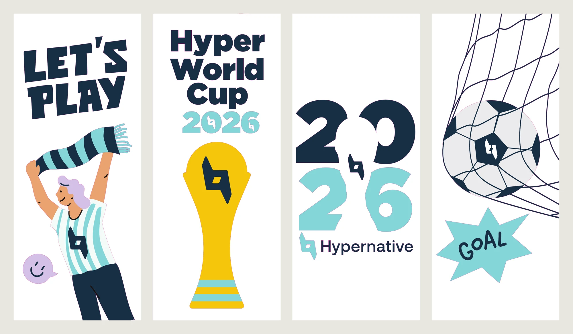 Window panels: Let's Play, Hyper World Cup 2026, 2026 and Goal
