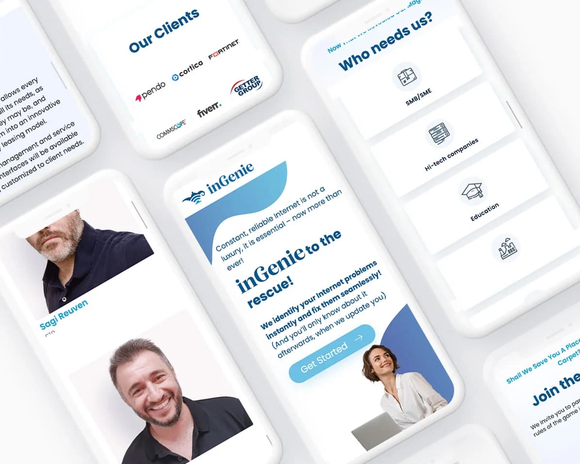 inGenie mobile screens