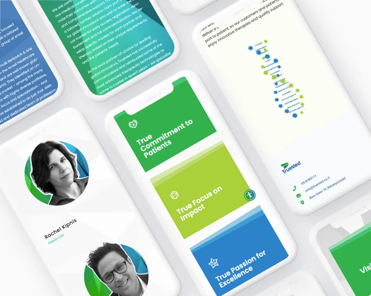 TrueMed mobile screens