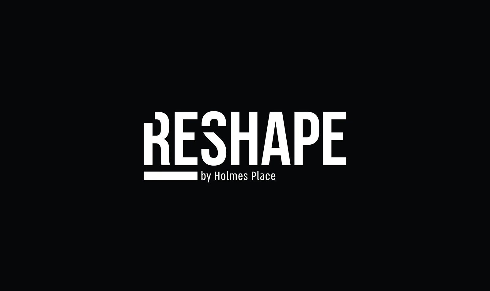 הלוגו של Reshape, לבן על שחור