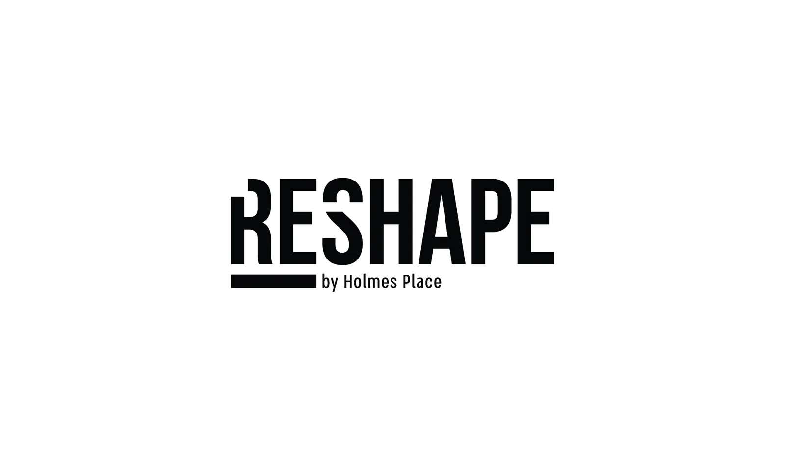 הלוגו של Reshape, שחור על לבן